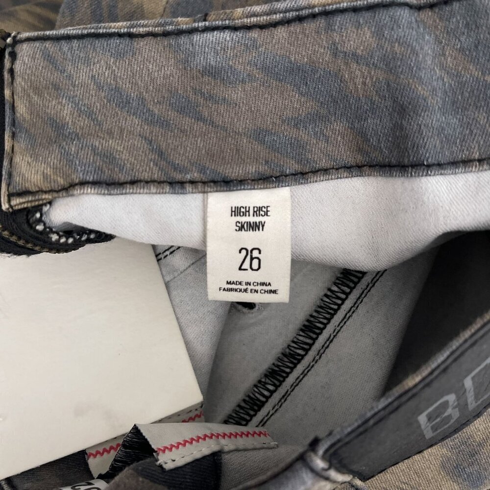 Urban Outfitters BDG High Rise Skinny Pants Leopard Print Zip Hem Women 26 NWT - Picture 10 of 16